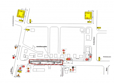 Внимание! Временное ограничение движения транспорта в связи с производством работ  ООО &laquo;СКС&raquo; по подключению (технологическому присоединению) к централизованной сети водоснабжения